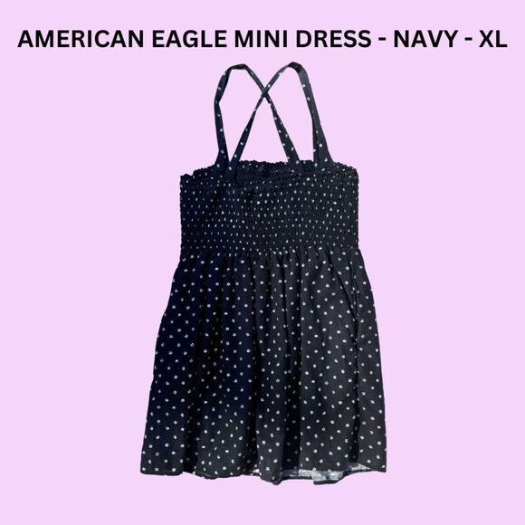 AMERICAN EAGLE MINI DRESS - NAVY - XL - Picture 2 of 3
